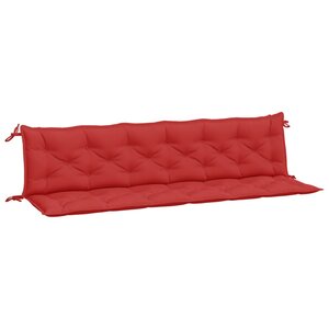 vidaXL Coussins de banc jardin lot de 2 rouge 200x50x7 cm tissu Oxford