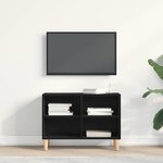 vidaXL Meuble TV Noir 69.5 x 30 x 50 cm Bois d'ingénierie