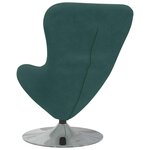 vidaXL Fauteuil œuf Vert foncé 63 x 73 x 90 cm Velours