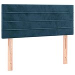 vidaXL Sommier à lattes de lit et matelas et LED Bleu foncé 90x190 cm