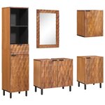 vidaXL Ensembles de salle de bain 5 Pièces Acacia Marron Winish