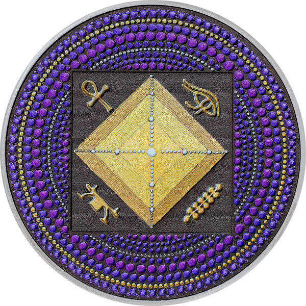 Monnaie EGYPT PYRAMID Dot Art 3 Oz Argent 20$ Palau 2022