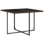 vidaXL Ensemble à manger de jardin et coussins 9 Pièces marron poly rotin