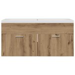 vidaXL Armoire de salle de bain Chêne artisanal 100 x 38 5 x 46 cm