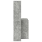 vidaXL Bureau Gris béton 138.5 x 55 x 143 cm Bois d'ingénierie
