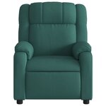 vidaXL Fauteuil inclinable électrique Vert foncé Tissu