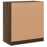 vidaXL Armoire latérale avec portes en verre chêne marron 68x37x75 5cm