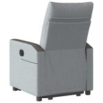vidaXL Fauteuil inclinable Gris clair Tissu