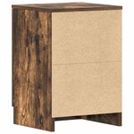 vidaXL Table de chevet Chêne fumé 38x35x56 cm Bois d'ingénierie