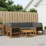 vidaXL Ensemble de canapés d'extérieur 5 pc Naturel et Anthracite