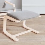 vidaXL Repose-pied Gris clair 51x41x40 cm Tissu