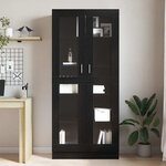 vidaXL Bibliothèque Chêne noir 82.5 x 30.5 x 185 cm Bois d'ingénierie