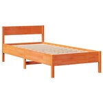 vidaXL Cadre de lit sans matelas cire marron 100x200cm bois pin massif