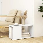 vidaXL Meuble TV Blanc 60x24x32 cm Bois d'ingénierie