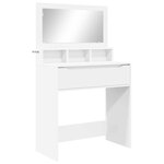 vidaXL Tables de maquillage pour chambre Blanc 80 x 39 6 x 135 cm