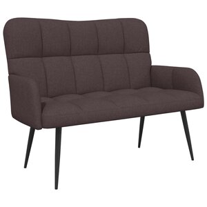 vidaXL Sofa 2 places Marron foncé 115 x 61 x 87 cm Tissu