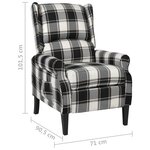 vidaXL Fauteuil inclinable Multicolore Tissu