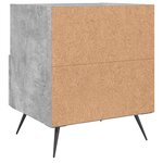 vidaXL Tables de chevet 2Pièces gris béton 40x35x47 5cm bois d’ingénierie