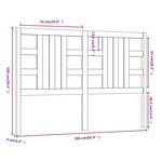 vidaXL Tête de lit Marron miel 166x4x100 cm Bois massif de pin