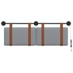 vidaXL Tête de lit suspendue Avec lumière LED Gris clair PU antique