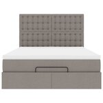 VidaXL Cadre de lit ottoman avec matelas taupe 140x200 cm tissu