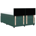 vidaXL Sommier à lattes de lit et matelas Vert foncé 160x200cm Velours