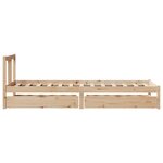 vidaXL Cadre de lit sans matelas 75x190 cm bois de pin massif