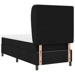 vidaXL Lit à ressorts avec matelas Noir 90 x 200 cm tissu