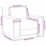 vidaXL Canapé Crème 100 x 77 x 82 cm tissu