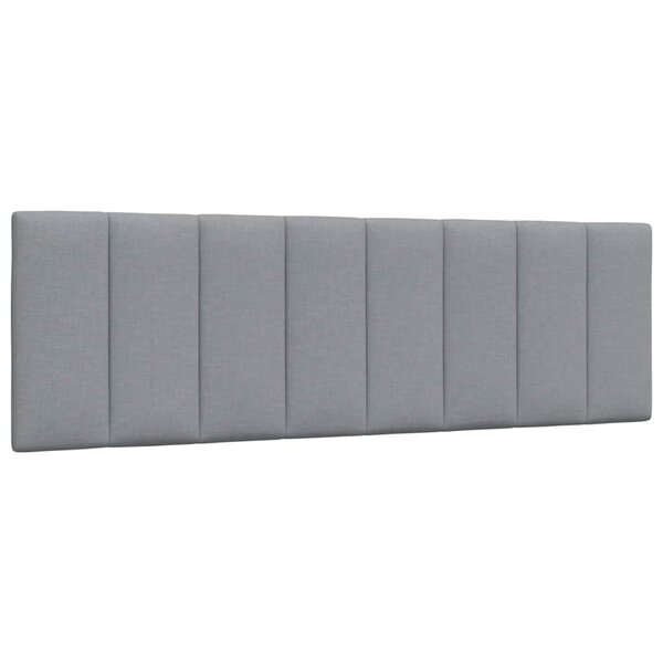 vidaXL Coussin de tête de lit gris clair 160 cm tissu
