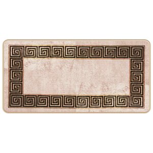 vidaXL Coureur de Tapis MARSA Noir 50 x 100 cm Polyester et PVC