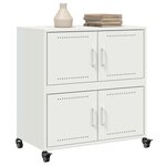 vidaXL Buffet blanc 68x39x72 cm acier