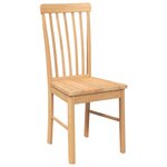 vidaXL Chaises à manger 2 Pièces bois massif caoutchouc