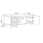 vidaXL Table basse Marron 100 x 54 x 40 cm Bois de mangue massif