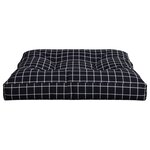 vidaXL Coussin de palette motif à carreaux noir 80x80x12 cm tissu