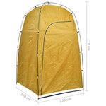 vidaXL Tente de douche WC Dressing Jaune