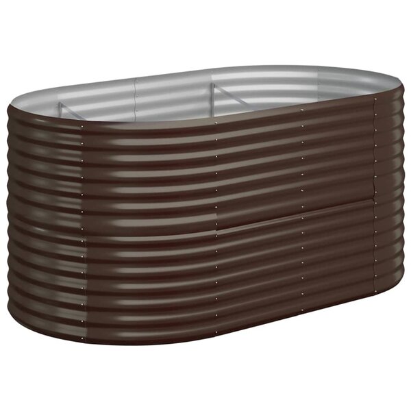 vidaXL Lit surélevé de jardin Acier galvanisé marron