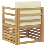 vidaXL Canapé d’extérieur Polyester Blanc et crème