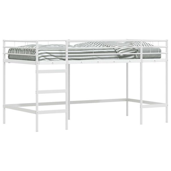 vidaXL Lit mezzanine pour enfants Uni Blanc 80 x 200 cm Acier
