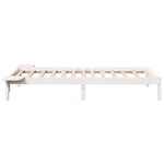 vidaXL Cadre de lit avec tables de chevet Blanc 100 x 200 cm Blanc