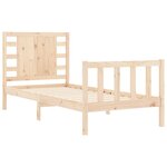 vidaXL Cadre de lit avec tête de lit 90x200 cm bois massif