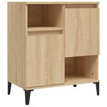 vidaXL Buffets 2 Pièces chêne sonoma 60x35x70 cm bois d'ingénierie