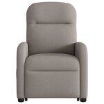 vidaXL Fauteuil inclinable de massage Taupe Tissu