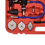 vidaXL Testeur de pression pour refroidissement et bouchon 28 pcs