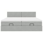 VidaXL Cadre de lit ottoman et matelas gris clair 180x200cm velours