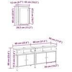 vidaXL Ensemble de mobilier de salle de bain avec étagère 3 Pièces Marron