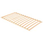 vidaXL Sommier à lattes Marron 120 x 190 cm Bois de hêtre massif