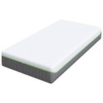 vidaXL Matelas Blanc et Gris 80 x 160 cm Ressort ensaché