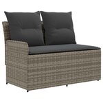 vidaXL 2 pc Sofa de jardin avec accoudoirs et sofa d'angle Rotin PE