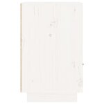 vidaXL Table de chevet Blanc 40x34x55 cm Bois de pin solide
